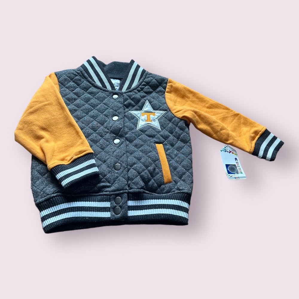 NWT Tennessee Volunteers Colosseum Girls Toddler Sparkle Bomber Jacket Size 3T - Picture 1 of 11